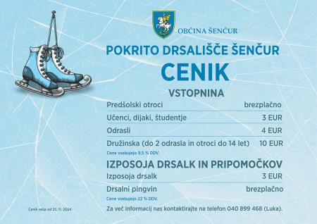 drsališče Šenčur_CENIK